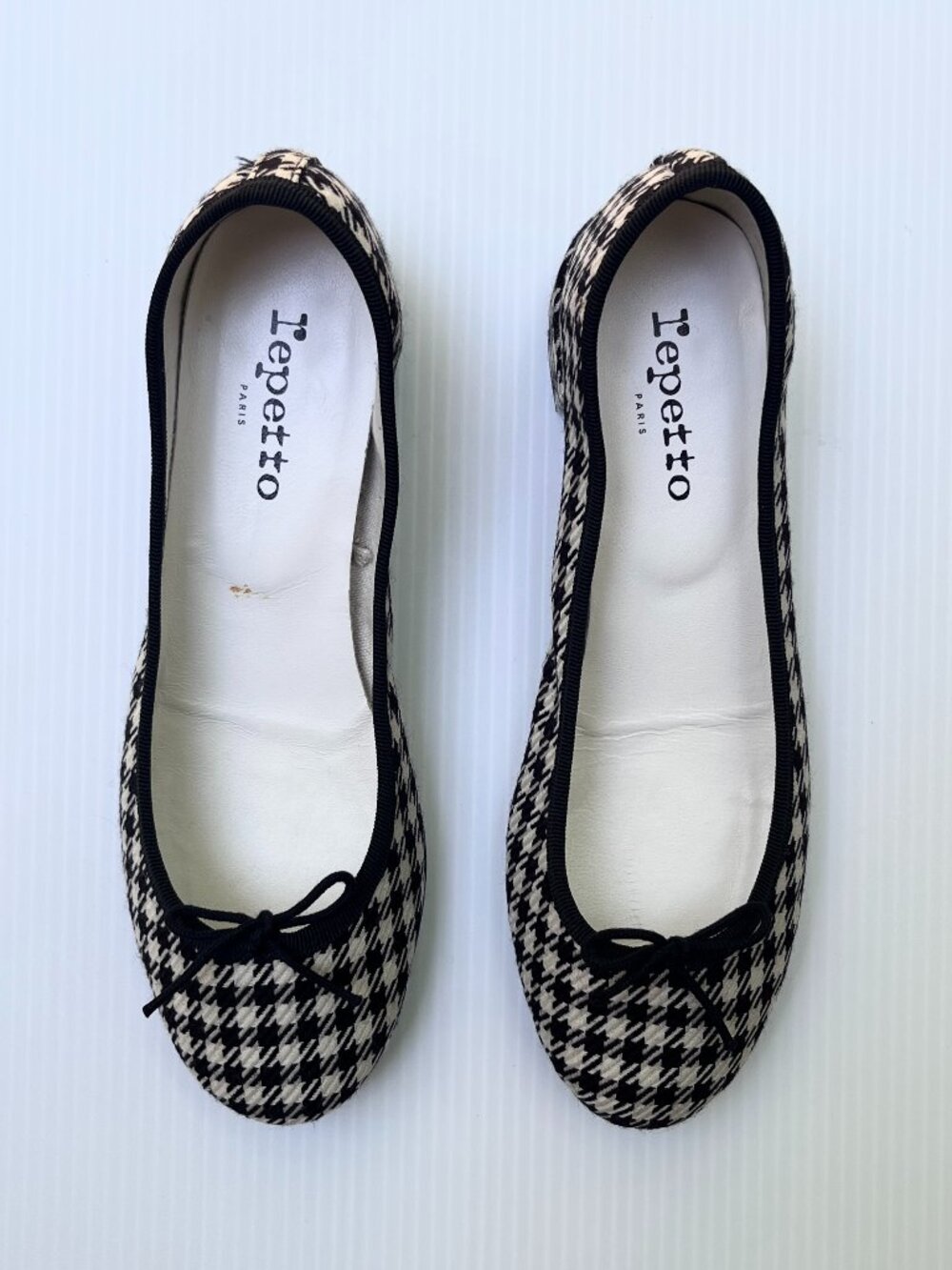 Rare Repetto Camille Houndstooth Heels in Black and White- Size 38 EU/6.5-7 US